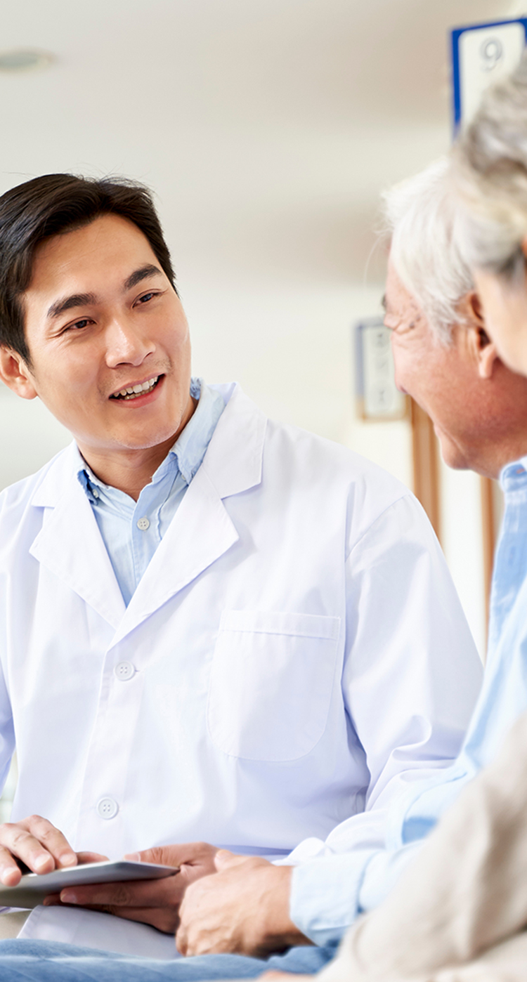 Doctor checking on patient